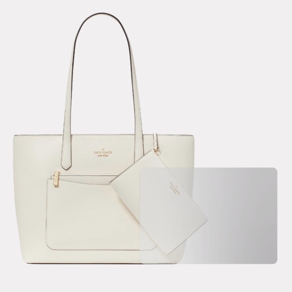 kate spade “Staci” Large Tote Set in Meringue NWT. - Picture 3 of 12